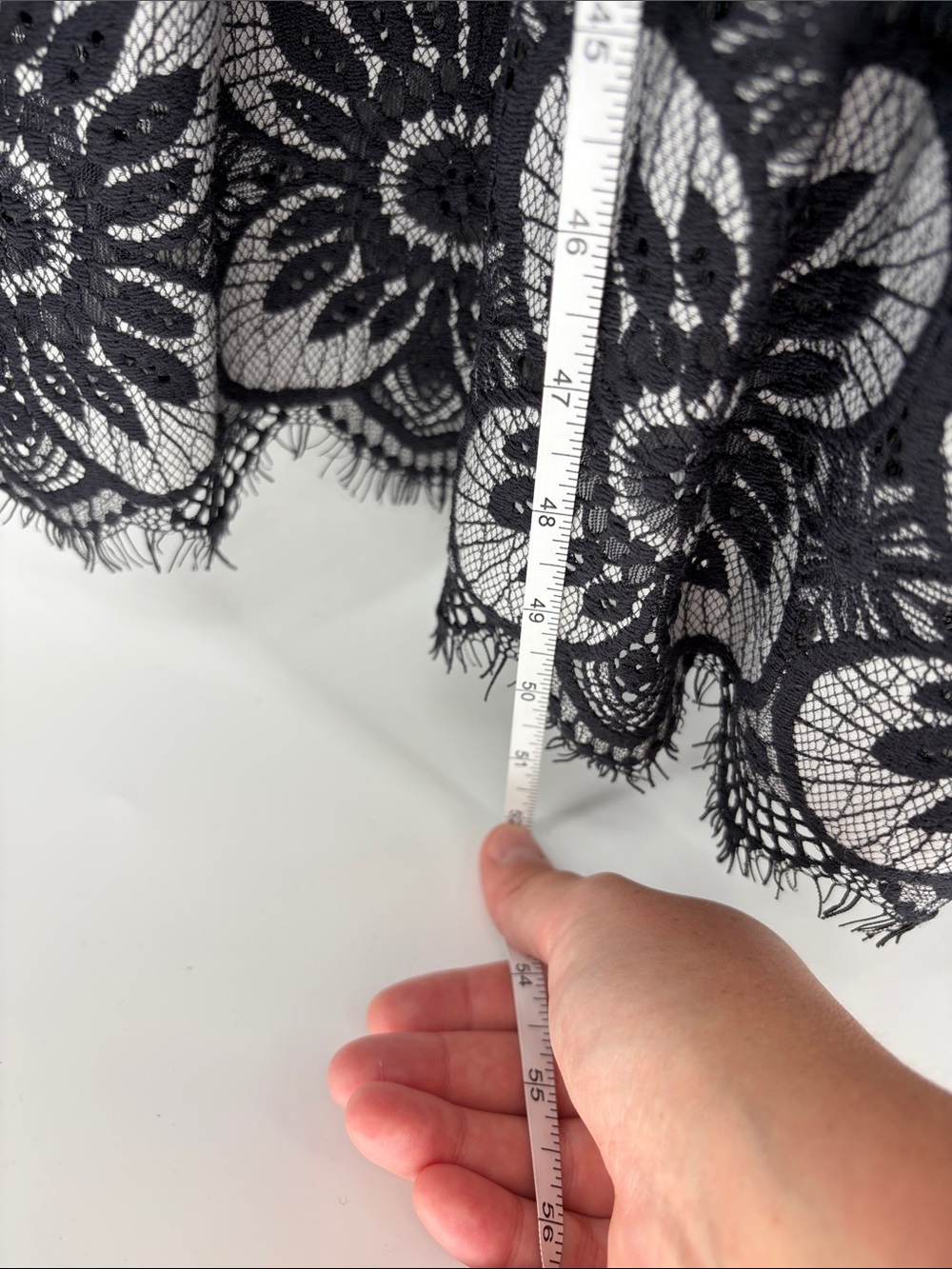 NWT Banana Republic Floral Lace Overlay Halter Maxi Tiered Dress - Black & White - Picture 9 of 11